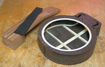 Mandonator 11 - with soundholes cut and back attached
