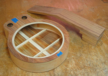 Mandonator 12 - with soundholes cut and back attached